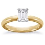 1/2 Carat Emerald-Cut Diamond 14k Yellow Gold Solitaire Engagement Ring