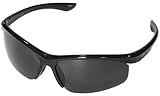 Shield Skies Polarized Sports Sunglasses for Running Fishing Cycling Baseball Softball Tennis Ski for Men and Women (Black, Smoke, Black)