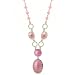 Think Pink Cabochon Duo Drop Necklace