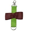 Bow Key Chain - Cappuccino/AppleGreen