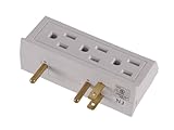 GE 54543 6-Grounded Outlet Adapter, White