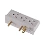 GE 54543 6-Grounded Outlet Adapter, White