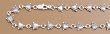 Sterling Silver Stone Anklet - Triangle Cut and White - 10'' in Length