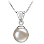 PearlsOnly Nancy White 9-10mm AA Freshwater Sterling Silver Pearl Pendant