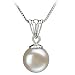 PearlsOnly Nancy White 9-10mm AA Freshwater Sterling Silver Pearl Pendant