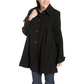 AK Anne Klein Ladies Single Breasted Swing Coat by AK Anne Klein