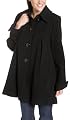 AK Anne Klein Women's Single Breasted Swing Coat, Black, Large