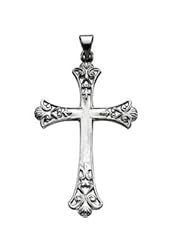 Clevereves Platinum 38.00X26.00 mm Cross Pendant