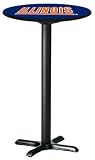 Illinois Fighting Illini Bar Pub Table Black