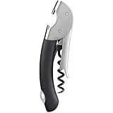 OXO Steel Double Lever Waiter's Corkscrew, Silver/Black