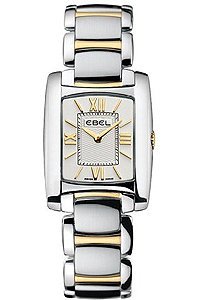 Ebel Watches- Ebel Brasillia Two Tone Steel and 18K Gold Silver Dial Women's Watch