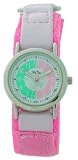 105035CC Girls Learn to tell the Time Watch with Pink / Green Dial and Pink Velcro Strap