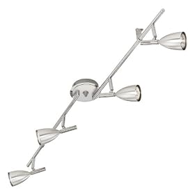 Eglo 88365A Halva-1, Chrome, 4-Light Track Light Fixture by Eglo