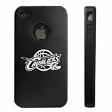 Apple iPhone 4 4S 4G Black Aluminum & Silicone Case Cleveland Cavaliers