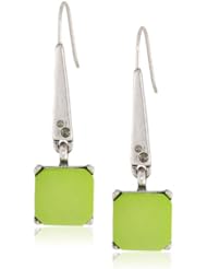 Kenneth Cole New York "Shell Brilliance" Lime Green Shell Long Drop Earrings