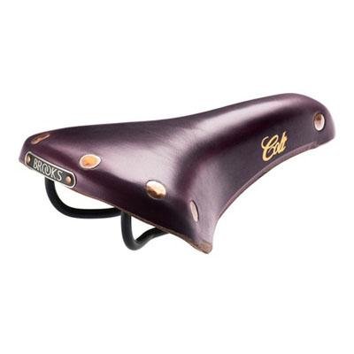 Brooks Colt Men's Saddle, Violet with Black Steel Rails