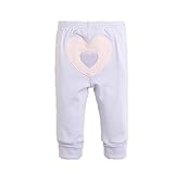 (ラボーグ)La vogue 春秋防寒 赤ちゃん ベビーパンツ キッズ チノパンツ 男の子 女の子 子供服 ベビー服 新生児 パンツ ウエストゴム 可愛い PPズボン 73 ハート柄 紫色