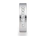 0.42 cts 6mm Comfort Fit Diamond Wedding Band - 14kt White or Yellow Gold