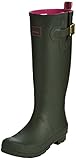 Joules Women's Field Welly Rain Boot, Olive/Olive, 5 M US