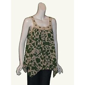 HAZEL Flower Button Front Crochet Cami Top