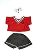 20098-Red Soccer Uniform Clothes for 14" - 18" Stuffed Animals and Dolls