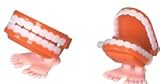 Set of 12- Wind up Mini Smiley Face Chatter Teeth