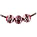 Holiday Aluminum Bead Fits Pandora Red with Silver Ornamentation (3)