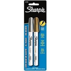 Sharpie Paint Marker Silver-Gold Oil Base Fine Pt (1-Card)