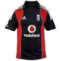 ECB Official 2009 adidas England Cricket Training Shirt - Dark Navy - Short Sleeved