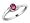 Ruby Gemstone Ring with Diamonds in 10K White Gold, Size 5