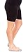 Black Woman Plus Size Cotton Spandex Mid Thigh Shorts, 2XL