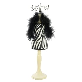 Pink Heart Designs Zebra Jewellery Mannequin