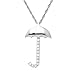 14k White or Yellow Gold Diamond Umbrella Pendant (1/10 cttw, I-J Color, I2-I3 Clarity)