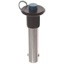 Stainless Steel Quick-Release Pin, Cadmium Plated Finish, Locking, Hole and Split Ring, 3/16" Diameter, 1.5" Usable Length, Made in US