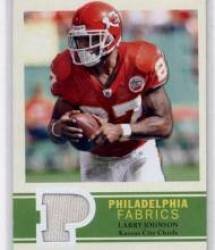2009 Upper Deck Philadelphia Fabric #PFLJ Larry Johnson - Kansas City Chiefs (Piece of Authentic Jersey)(Football Cards)
