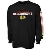 Reebok Chicago Blackhawks Black Sharp Edge Long Sleeve T-shirt