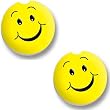 Happy Face, Smiley Car Coasters - 2 Pack