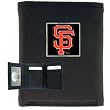 San Francisco Giants Leather & Nylon Trifold Wallet - MLB Baseball Fan Shop Sports Team Merchandise