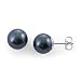 Tahitian Black Pearl Earrings in 14K White Gold