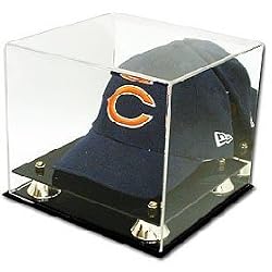 BCW Deluxe Acrylic Cap/Hat Display - With Mirror - Sports Memoriablia Display Case - Sportscards Collecting Supplies