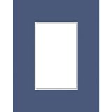 Savage ProMatte, Single 5 x 7 Photo Mat with 3.5 x 5 Opening, Bevel Cut, Acid Free, Single Color: Navy