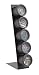 Lipper International 6406BF See-and-Store 5 Filled Canisters on an L-Shaped Stand, Black