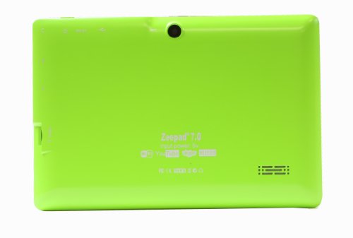 Zeepad 7'' Allwinnwer A13 Boxchip Cortex A8 Android 4.0, 4gb Capacity, 512 Mb Ram, Multiple Touch Capactive Screen, Wifi, Skype Video Calling, and Netflix Movies, etc. (Dual Camera, Neon Green)