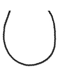 Sterling Silver 18 inch 2mm Twisted Black Silk Cord Necklace