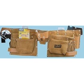 Rolson 11 Pocket Professional Leather Double Tool Belt