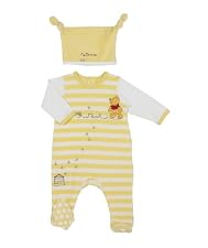 Winnie the Pooh velour all-in-one and hat