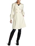 Nine West Women's Melton Double Breasted 3/4 Swing Coat,