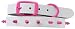 Platinum Pets Genuine WLC15INPNKSPK Pearl White Leather Dog Collar with Spikes, Bubblegum Pink