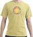 PSYCHEDELIC PEACE 100% Cotton Pigment Dyed Adult T-shirt - Honey Yellow, Large