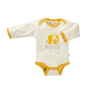 Organic Baby Soy Bodysuit - Elephant